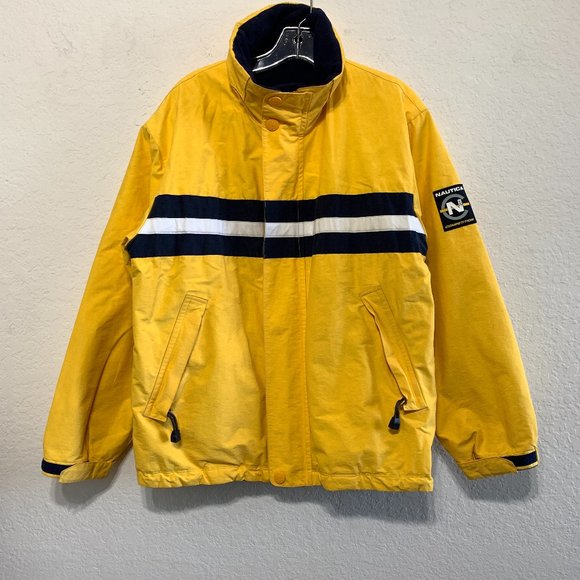Nautica Other - VTG Nautica Competition Reversible Ski Parka Coat Jacket Hidden Hood Mens Small